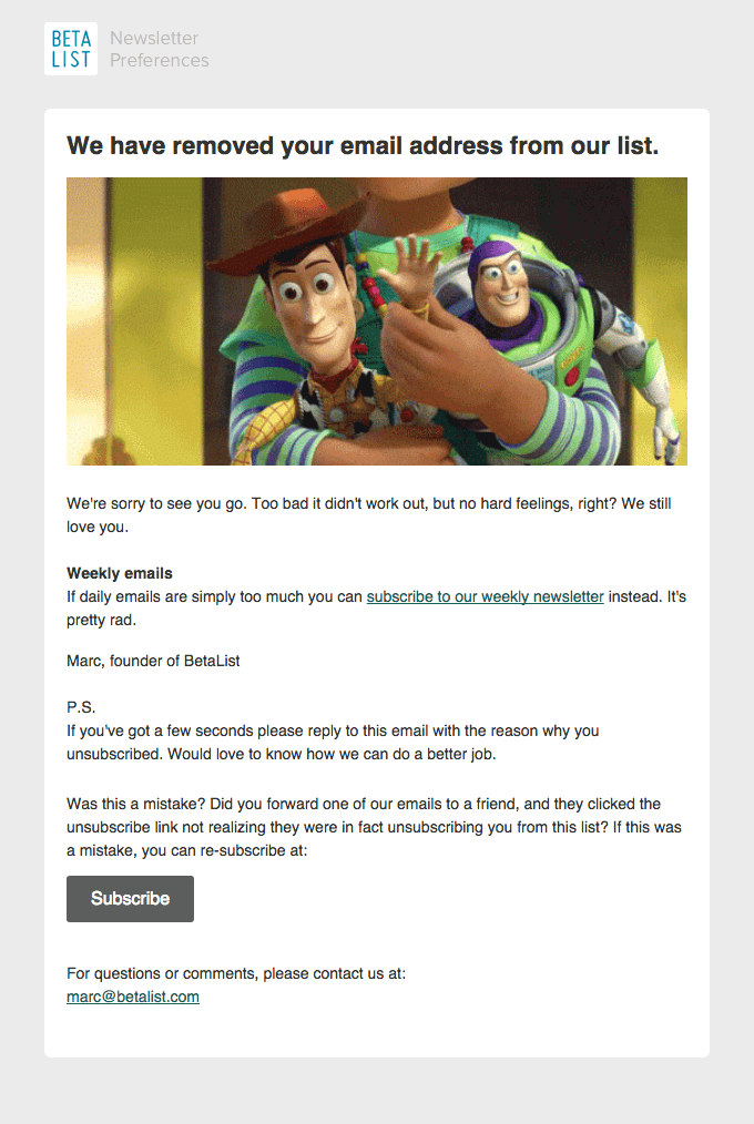 win-back email