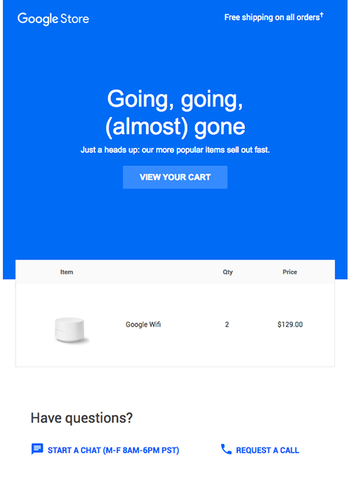 Google Store urgancy