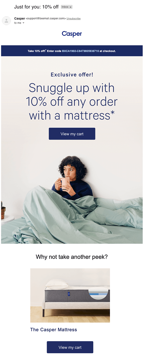 Casper third email